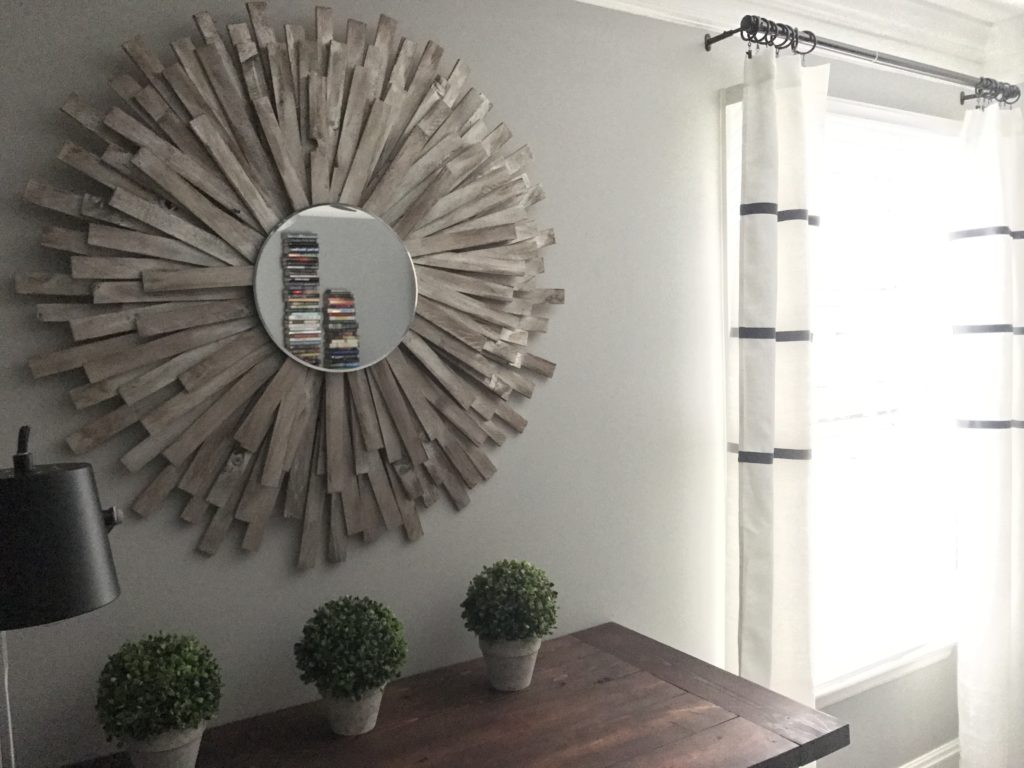 DIY Sunburst Mirror | Wood shim project | DIY Wall Art | Home Decor DIY | Starburst Mirror | Cheap art | DIY Creative 