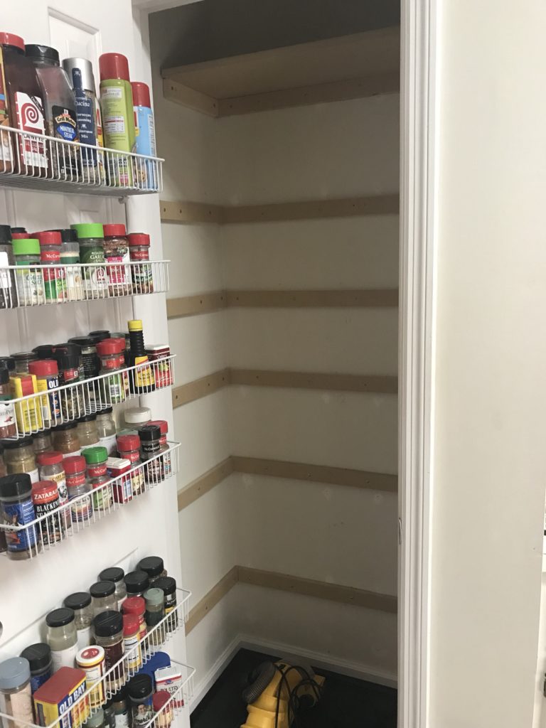 Get rid of the wimpy wire shelving and organize your pantry the way you want with DIY shelving. Organizing your pantry with customized shelving is a cheap and easy DIY project.