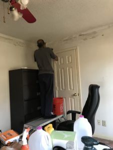 Taking an outdated bedroom and giving it an update on a DIY budget. Removing wallpaper, ripping up old carpet and removing a popcorn ceiling. DIY Project on a budget. Install laminate flooring and configure the ALGOT closet system from IKEA