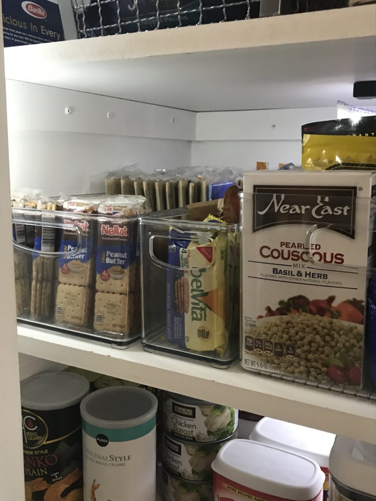 Small Pantry Closet storage and organization with DIY Shelves and Cookie Sheet Storage